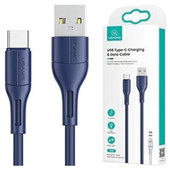 usams kabel u68 usb-c 2a fast charge1m niebieski/blue sj501usb03 (us-sj501)