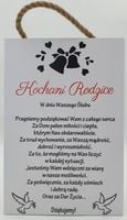 tabliczka/obraz do zawieszenia 20 x 30  kochani rodzice