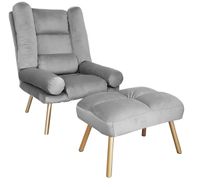 FOTEL TOKIO ROZKŁADANY Z PODNÓŻKIEM N. ZŁOTA MG17