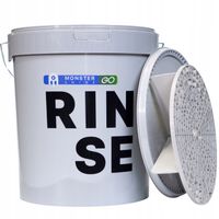 MONSTER SHINE WIADRO Z SEPARATOREM DO MYCIA AUTA RINSE SZARE POKRYWKA 16L