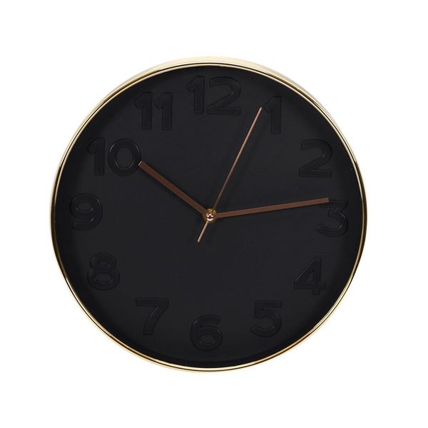 Zegar Rotin golden rose/ black zdjęcie 1