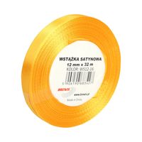 WSTĄŻKA SATYNOWA 12MM X 32M WS12-16 BREWIS JASNO POMARAŃCZOWA