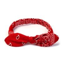 Opaska do włosów pin up bawełniana mocna kokarda bandana vintage czerwona