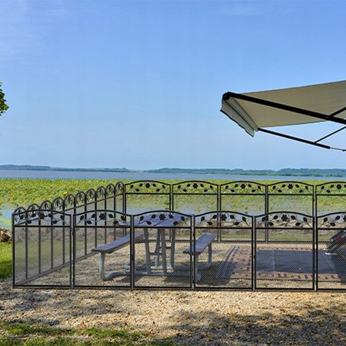 5 Paneli Wytrzymałe Metalowe Płotek Ogrodowy 110cm na Arena.pl