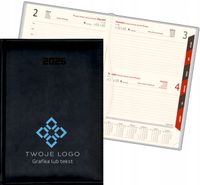 KALENDARZ A5 2026 DZIENNY książkowy firmowy nadruk z twoim logo 50 sztuk