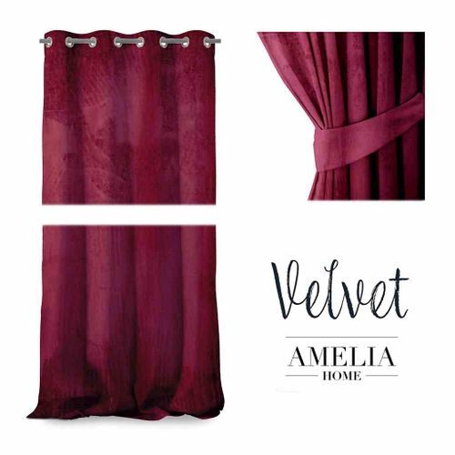 CURT/AH/VELVET/EYELETS/WINE/140X270/1PC na Arena.pl
