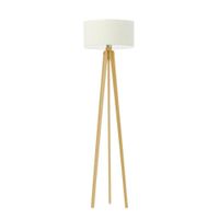 Lampa podłogowa MIAMI abażur ecru stelaż dębowy