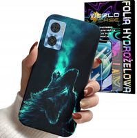 ETUI DO MOTOROLA MOTO E22 / E22i - WILK ZWIERZĘTA KOLOROWE OBUDOWY + FOLIA