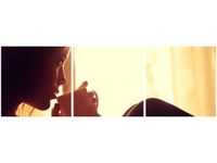 70 90CM OBRAZ 3 ELEM MAŁA CZARNA O PORANKU ŚCIENNY DRUK PŁÓTNO