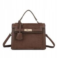 Torebka Gallantry Paris HIT czekoladowa zamsz eco brązowa listonoszka brąz