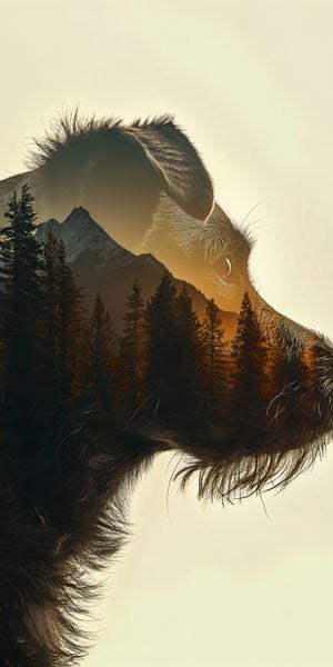 Plakat 50x100cm Psi Duch Lasu zdjęcie 1