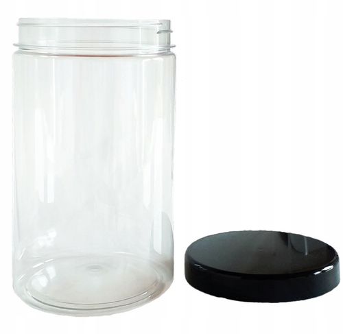 6szt pojemnik na żywność 1250ml słoik PET na produkty sypkie zestaw 1,25l na Arena.pl