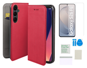 Etui z klapką do SAMSUNG GALAXY S26 FE czerwony obudowa + folia ochronna