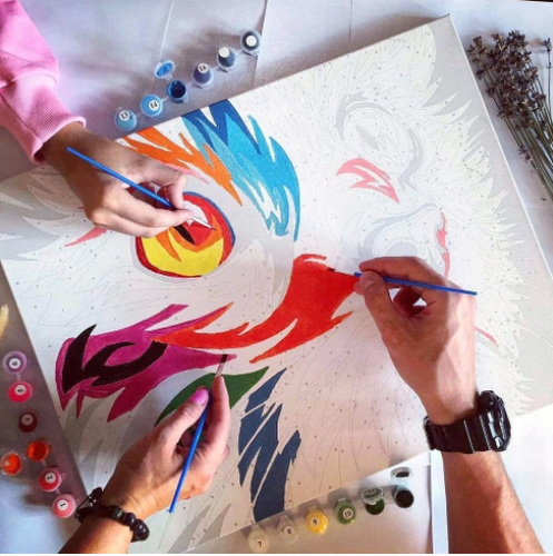 MALOWANIE PO NUMERACH MATKA BOSKA Z DZIECIATKIEM na Arena.pl