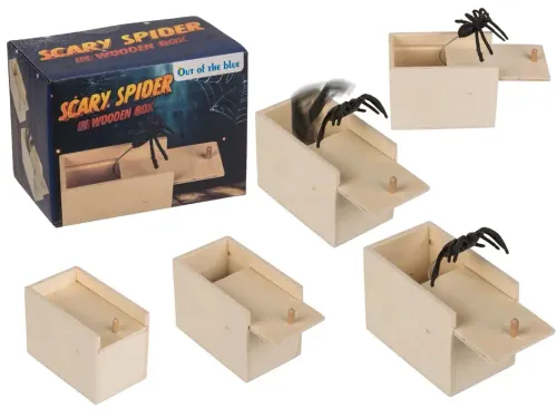 Wyskakujący Pająk z Drewnianego Pudełka - Psikus na Halloween na Arena.pl