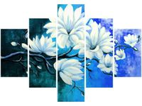 70 100CM OBRAZ 5 ELEM KWIECISTA GAŁĄŹ DRUK PŁÓTNO