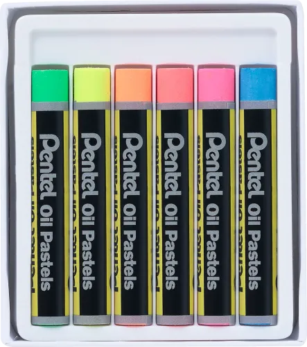 PASTELE OLEJNE FLUORESCENCYJNE 6 KOLORÓW PENTEL na Arena.pl