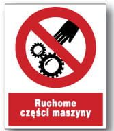 ZZO-40 ZNAK TABLICZKA BHP Ruchome części maszyny