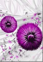 100 70CM OBRAZ PŁÓTNO FIOLETOWE DMUCHAWCE 2 PŁÓTNO RAMA