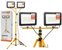 Halogen LED Statyw Budowlany Naświetlacz 2x50W LED + przewód + wtyczka