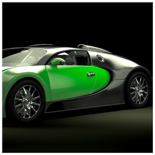 Obraz Na Płótnie 30X30 Zielone Bugatti Veyron na Arena.pl