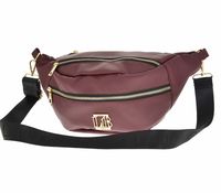 Laura Biaggi - duża nerka saszetka listonoszka bordowy mat JP141