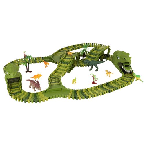 Tor wyścigowy dinozaury samochody 240 elementów na Arena.pl