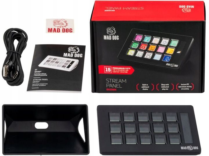 Panel MAD DOG Stream Deck GK150K Czarny zdjęcie 6