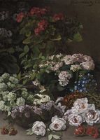 Plakat 50x70cm Spring Flowers, Monet Vintage do Salonu