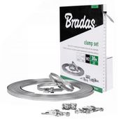 Opaska ślimakowa nierdzewna Bradas 30m 9mm z 50 zamkami do przycinania