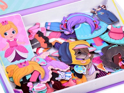 Książka układanka magnetyczna Lalka ubrania na Arena.pl