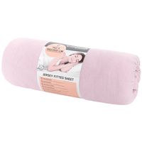 Prześcieradło z dżerseju Comfibeds 140 x 190/200 cm różowe z gumką