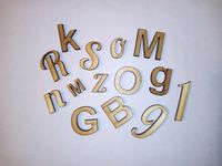 Litery drewniane sklejka 3D decoupage wys. 20 cm - bez szlifowania