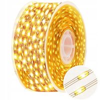 Lampki Choinkowe 50m GRUBA DIODA Drucik Taśma Biały Ciepły