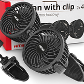AMiO WIATRAK SAMOCHODOWY WENTYLATOR DO AUTA 24V