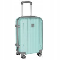 WALIZKA ŚREDNIA PASO MIĘTOWO-SZARA LEKKA PODRÓŻ WAKACJE BAGAŻ 56L