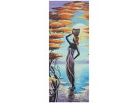 40X100CM AFRYKAŃSKA DZIEWCZYNA KOSZEM OBRAZ PION