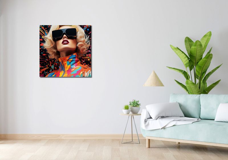 Obraz 70x70cm Retro Futuryzm zdjęcie 2