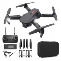 Dron E88 PRO 3-AKUMULATORY W ZESTAWIE KAMERA 4K FULL HD JASNO-SZARY