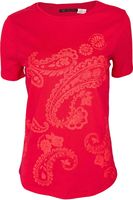 M&S Czerwona Bawełniana Bluzka w Kwiaty - 48 / 4XL