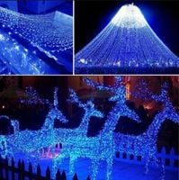 LAMPKI CHOINKOWE 500LED NIEBIESKI ZWE/WEW + FLASH BIAŁY