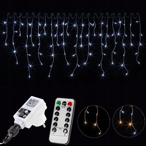 LAMPKI ZWISAJĄCE NA ZEWNĄTRZ KURTYNA ŚWIETLNA 400 LED + PILOT na Arena.pl