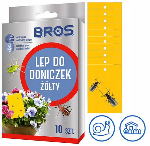 BROS - lep do doniczek żółty 10szt na Arena.pl