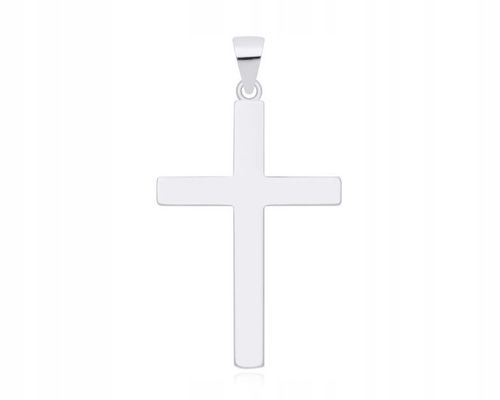 Srebrny Krzyżyk Męski Gładki + Grawer pr. 925 Duży Krzyż Na Łańcuszek na Arena.pl