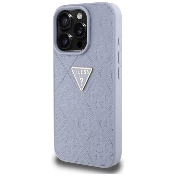 etui guess hot stamp 4g pattern triangle metal logo do iphone 16 pro zdjęcie 2