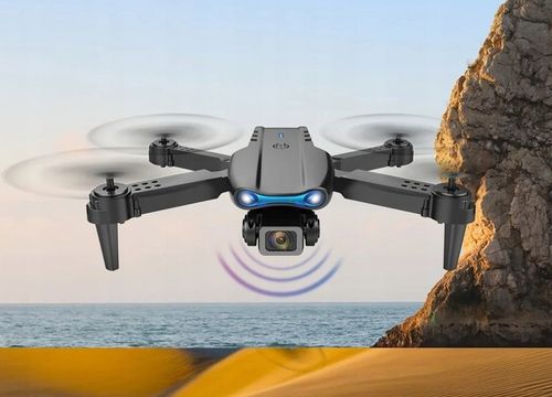 DRON e99 PRO 2x KAMERA 4K ZAWIS 200M UNIKANIE PRZESZKÓD WIFI TORBA PILOT na Arena.pl