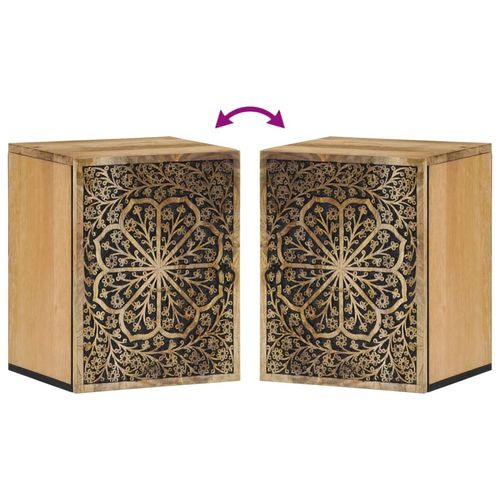 Szafka ścienna do łazienki, 38x33x48 cm, lite drewno mango na Arena.pl