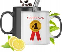 Kubek Magiczny Dla Szefowej Zmieniający Kolor Z Nadrukiem Ze Zdjęciem