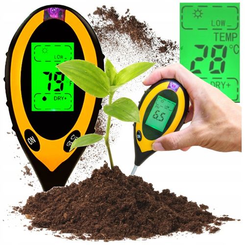 KWASOMIERZ GLEBOWY 4w1 MIERNIK DO GLEBY PH WILGONOŚĆ ZIEMI TESTER OGRODOWY na Arena.pl