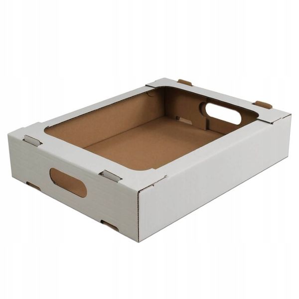 Tacka na ciasto pączki 40x30x8 cm biała MOCNA TEKTURA karton 400 g/m2 zdjęcie 1